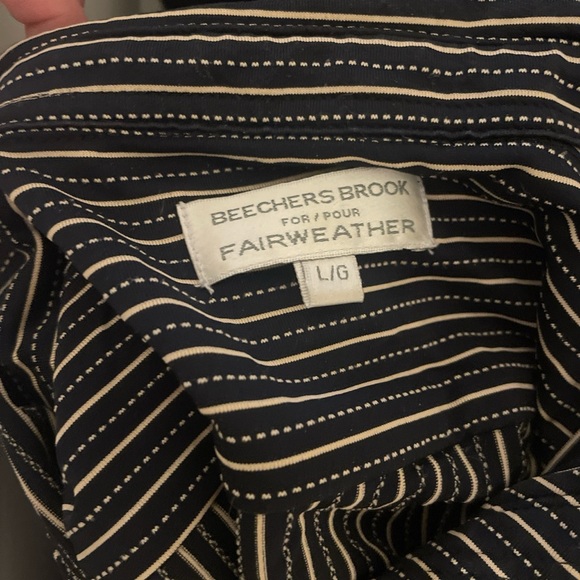 Pin striped collared shirt. Button down style. - Picture 3 of 3